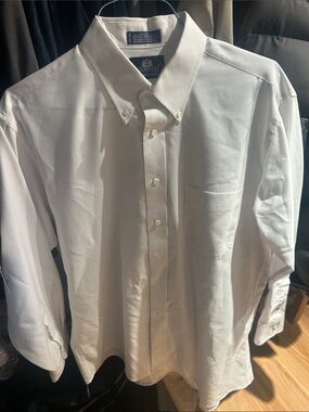 Stafford White Button-Down Dress Shirt